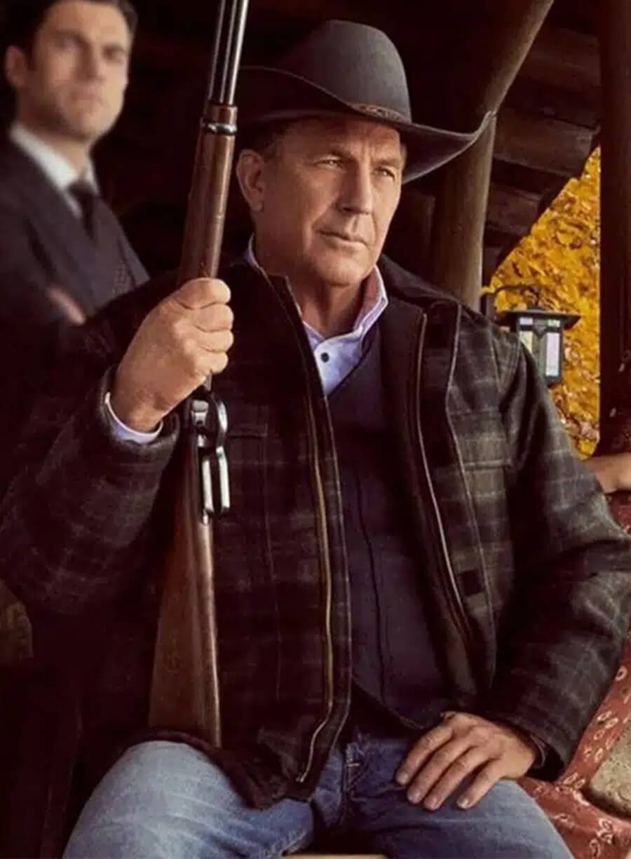 John Dutton Yellowstone Plaid Wool Jacket