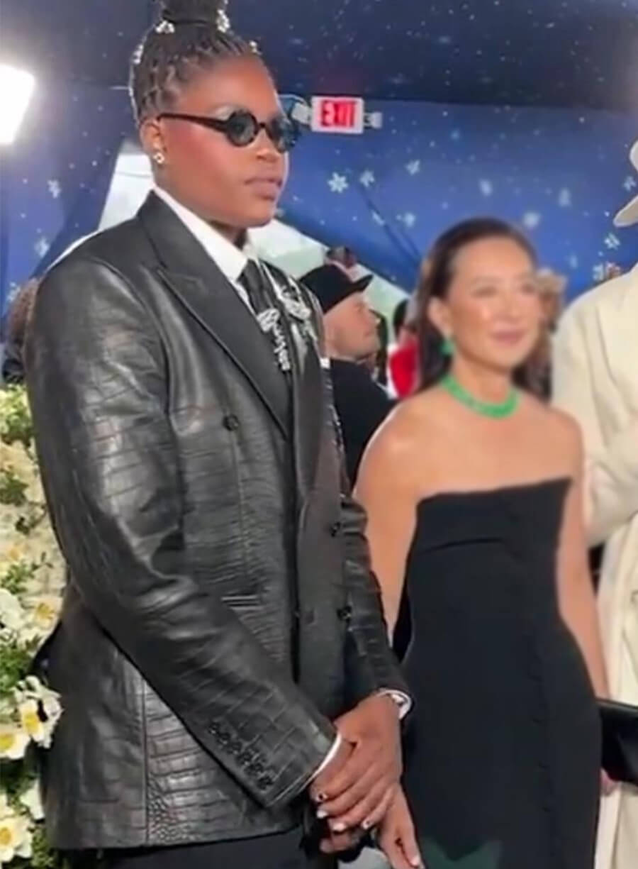 Jonquel Jones Met Gala 2025 Black Leather Blazer