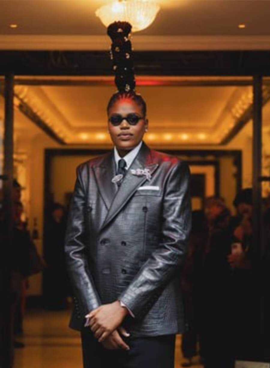 Jonquel Jones Met Gala 2025 Black Leather Blazer