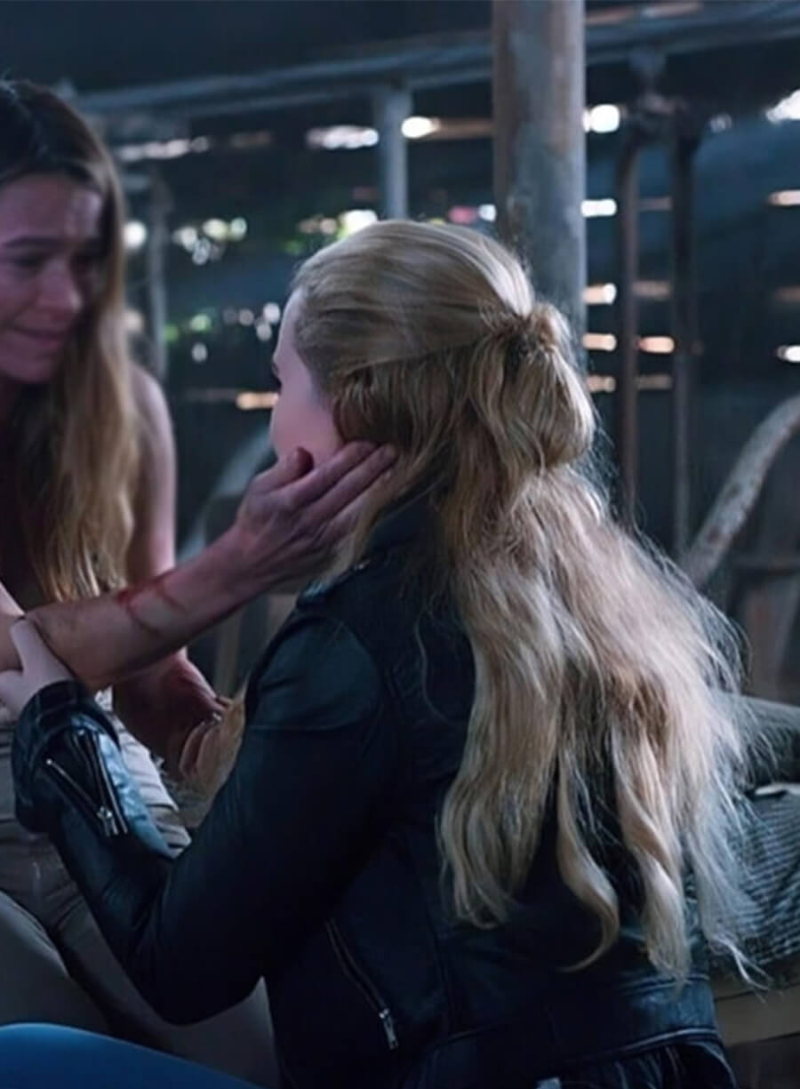 Kathryn Newton Supernatural S10 Black Biker Leather Jacket