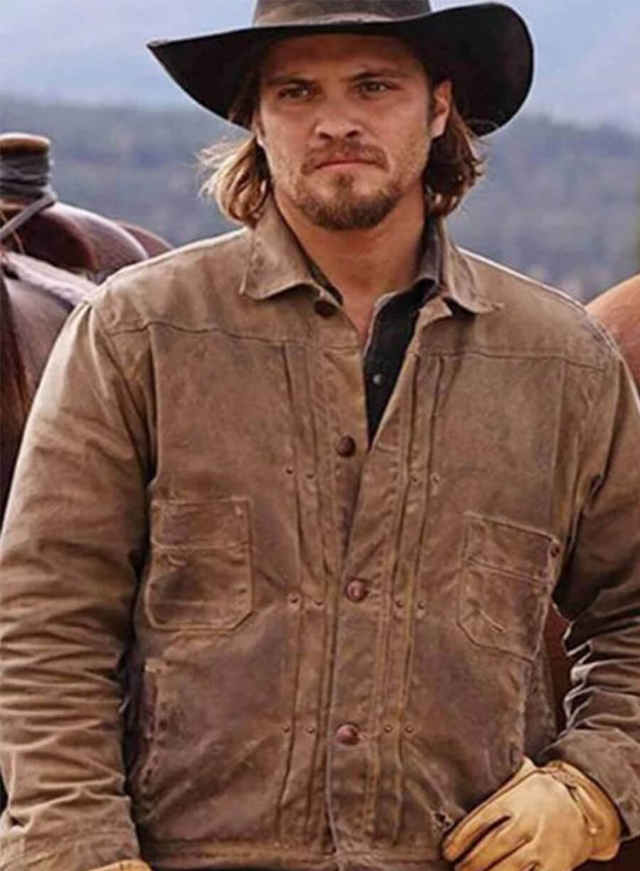 Kayce Dutton Yellowstone Luke Grimes Brown Jacket