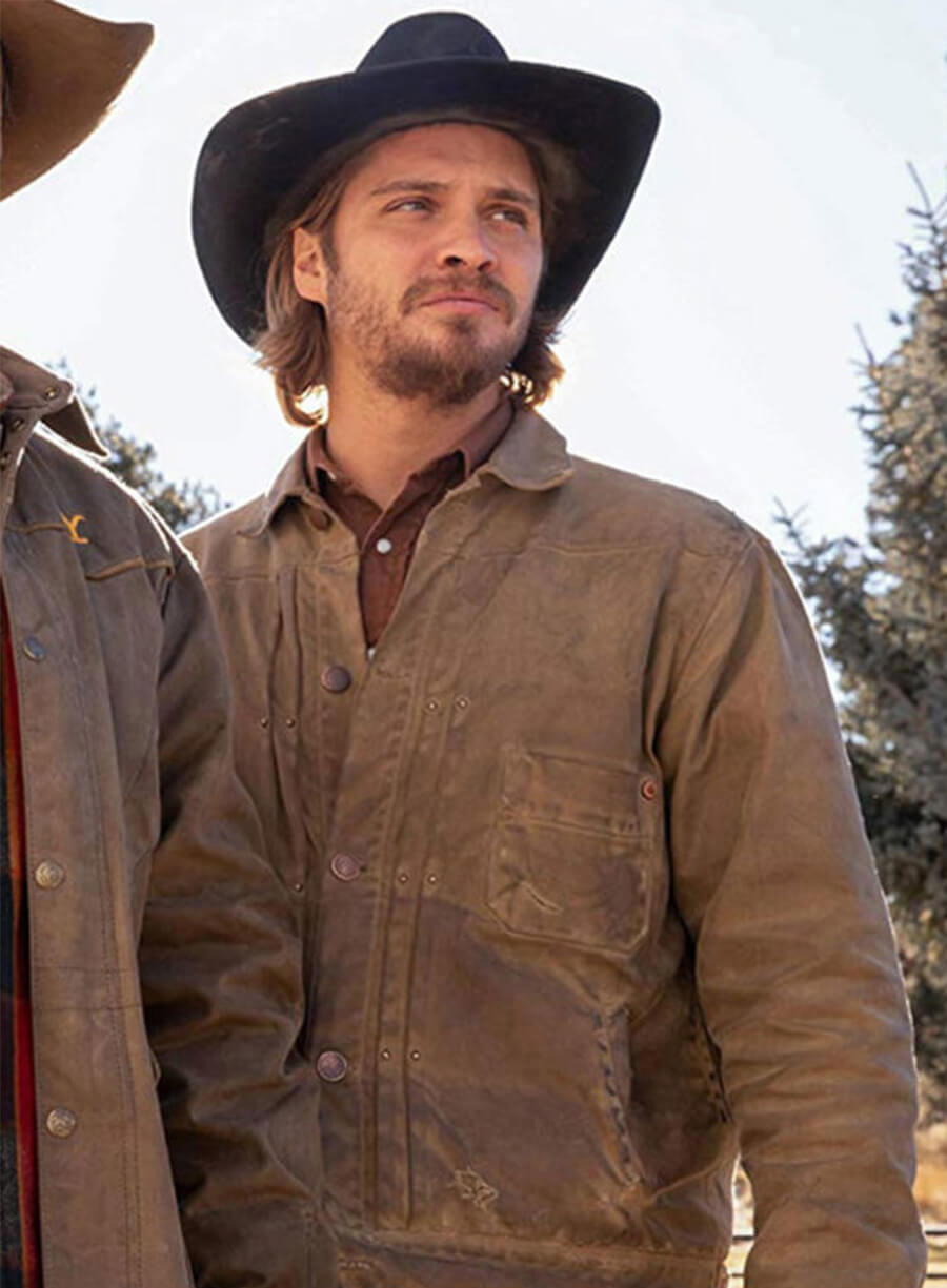 Kayce Dutton Yellowstone Luke Grimes Brown Jacket