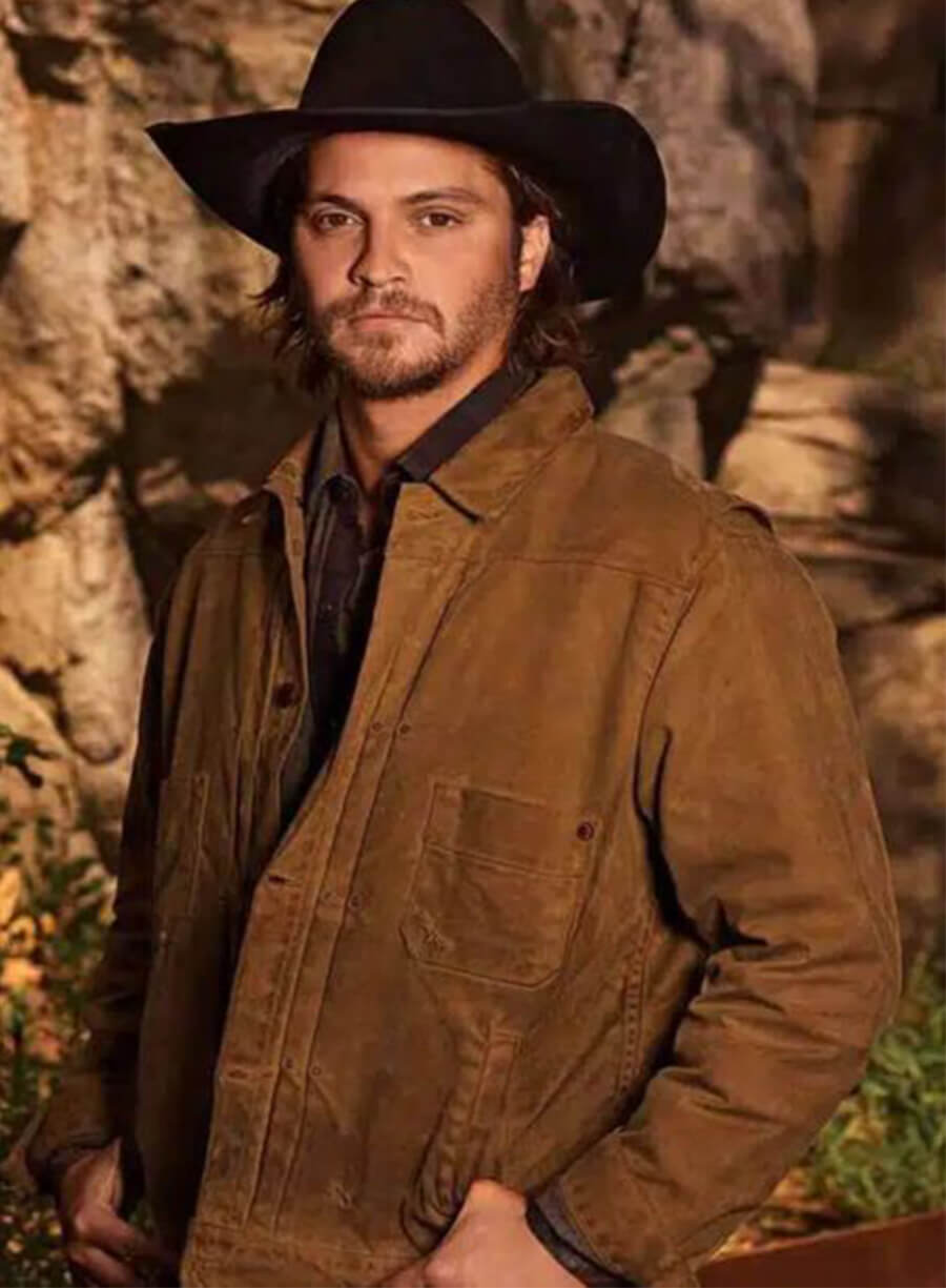 Kayce Dutton Yellowstone Luke Grimes Brown Jacket