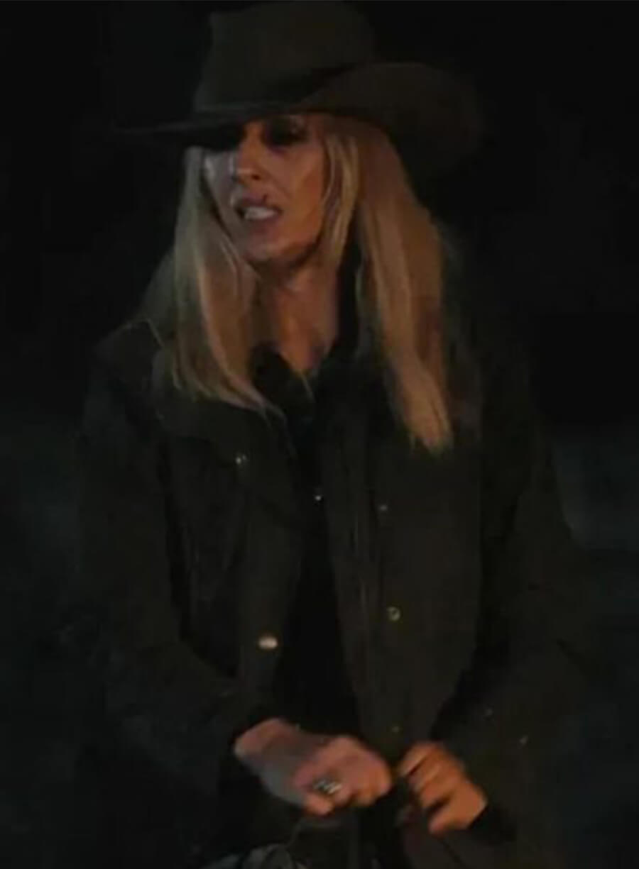Kelly Reilly Yellowstone S05 Beth Dutton Black Cotton Jacket