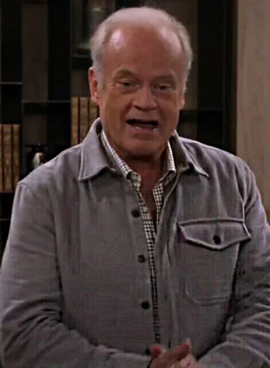 Kelsey Grammer Frasier Crane Grey Wool Jacket