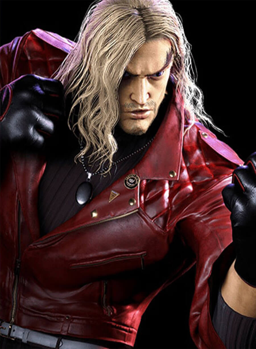 Ken Masters Street Fighter 6 Game Red Leather Jacket