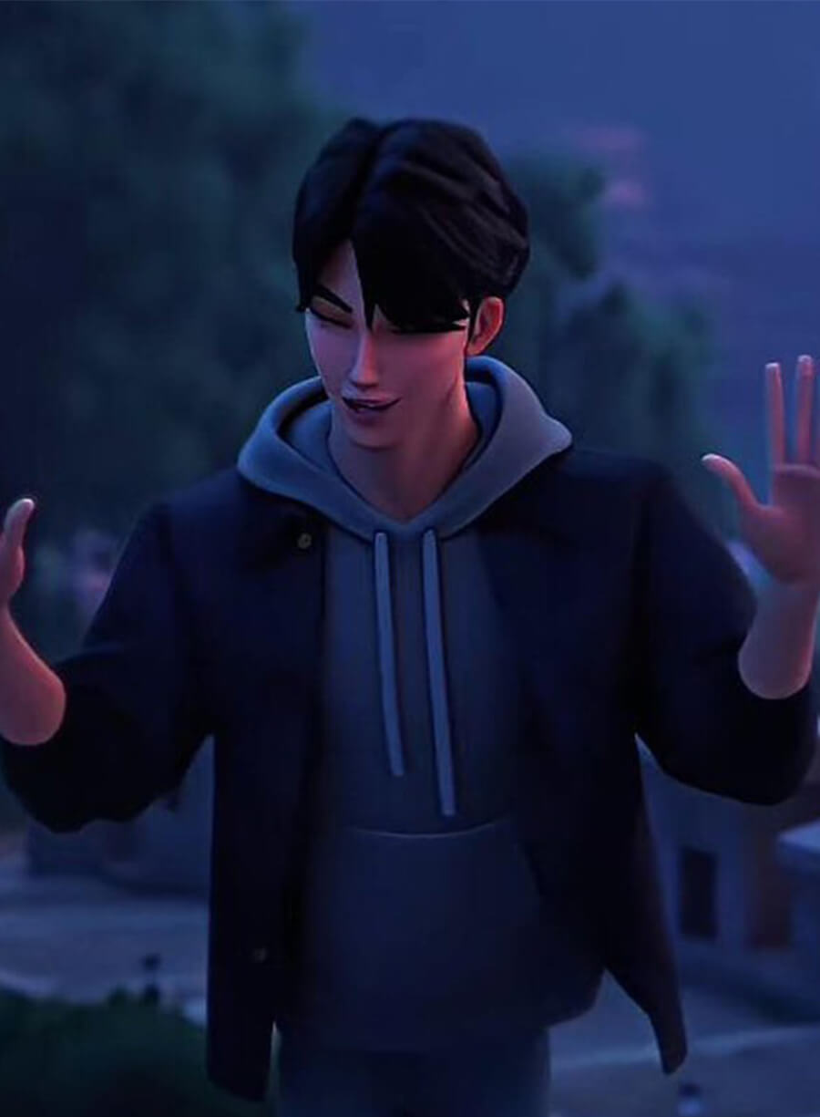 KPop Demon Hunters 2025 Jinu Navy Blue Jacket