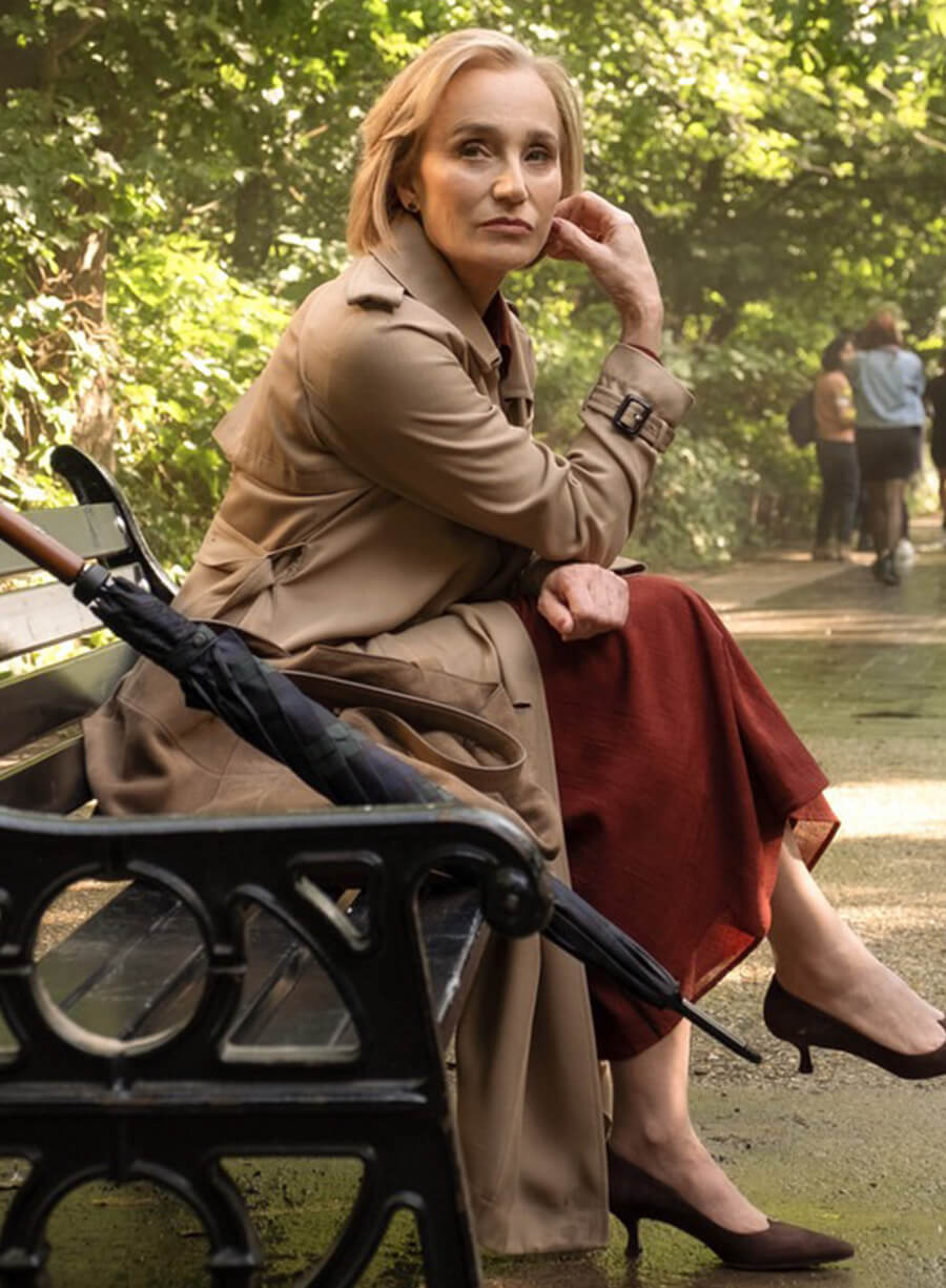 Kristin Scott Thomas Slow Horses Beige Trench Coat