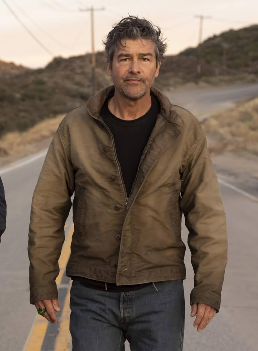 Kyle Chandler Lanterns 2026 Brown Cotton Jacket