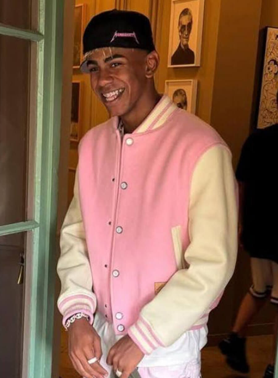 Lamine Yamal Pink Varsity Jacket