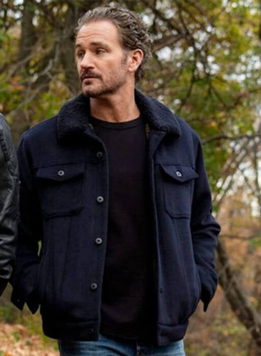 Law & Order SVU S26 Terry Bruno Blue Suede Jacket