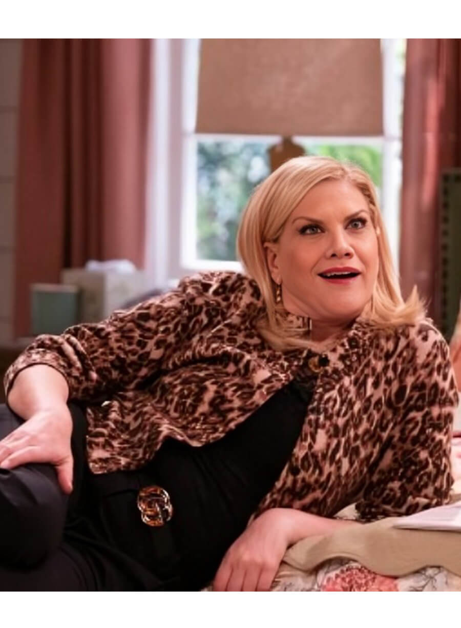 Leanne 2025 Kristen Johnston Carol Leopard Printed Jacket