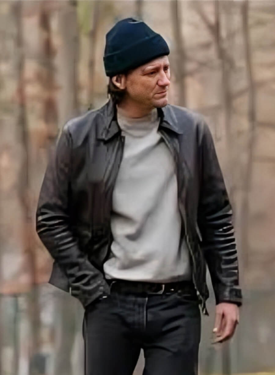 Lewis Pullman Riff Raff 2024 Rocco Leather Jacket