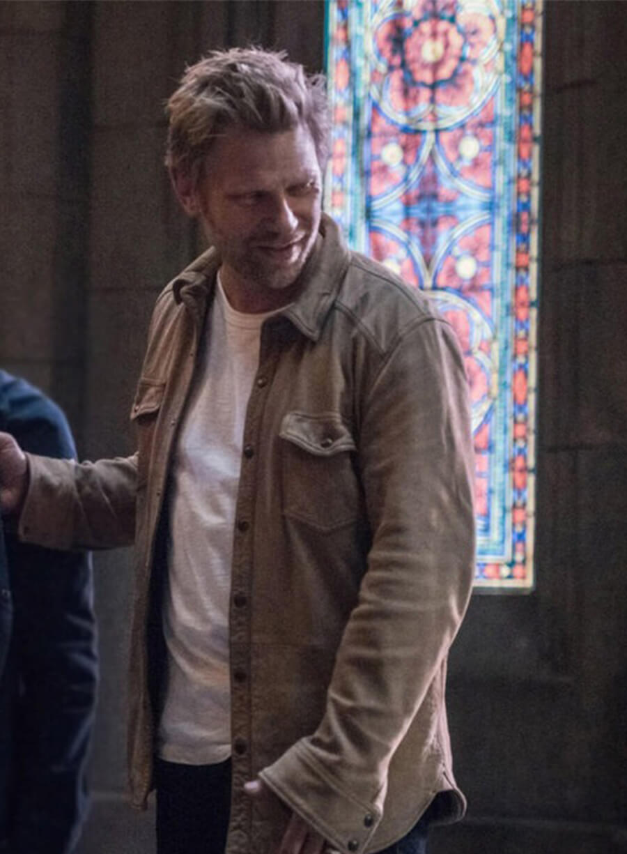 Lucifer Supernatural S13 Beige Suede Jacket