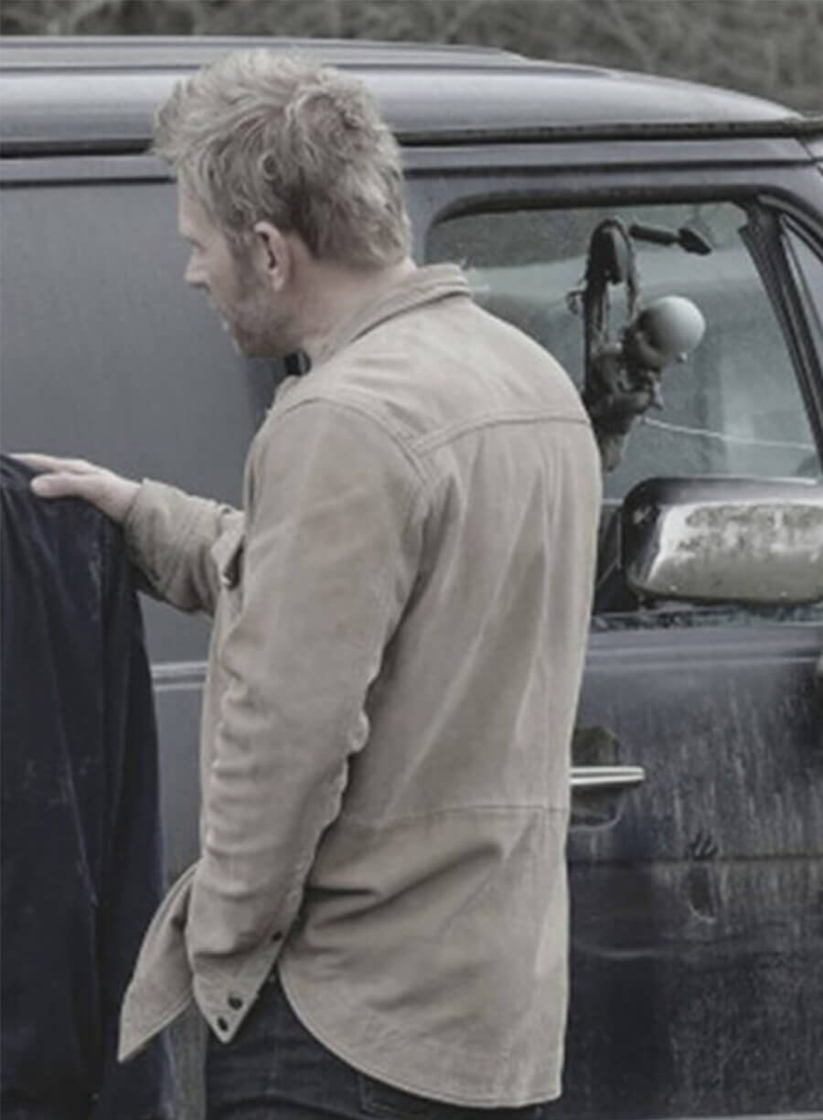 Lucifer Supernatural S13 Beige Suede Jacket