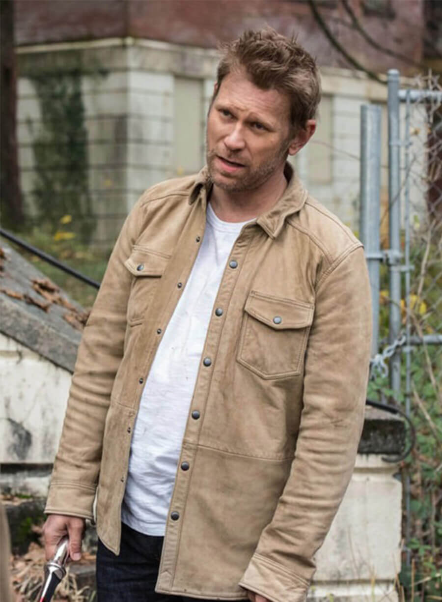 Lucifer Supernatural S13 Beige Suede Jacket