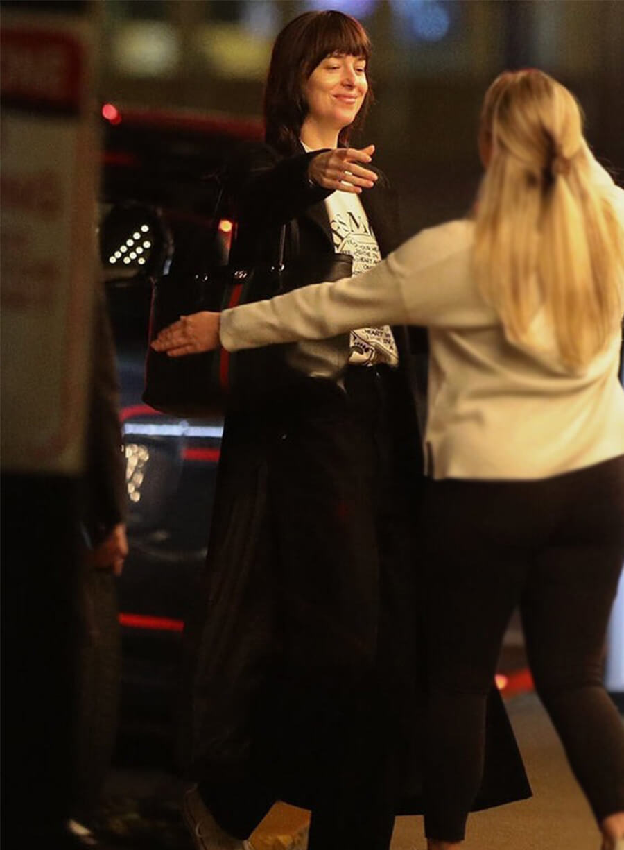 Madame Web Dakota Johnson Black Wool Coat