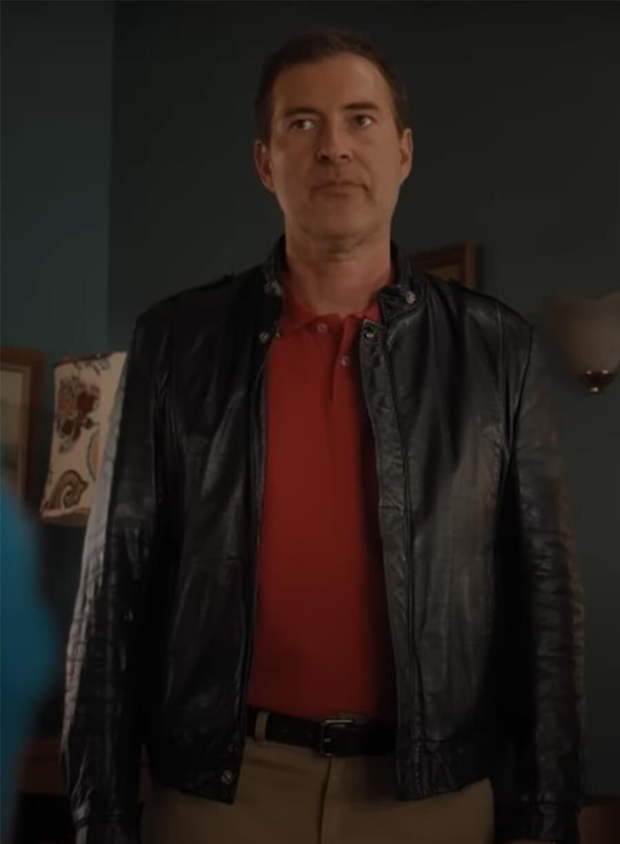 Mark Duplass Good American Family Michael Barnett Black Leather Jacket