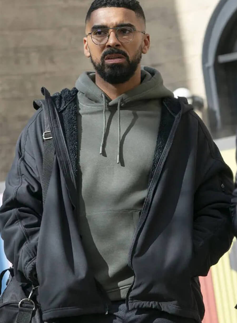 Matthew Law Abbott Elementary S04 Black Hooded Jacket