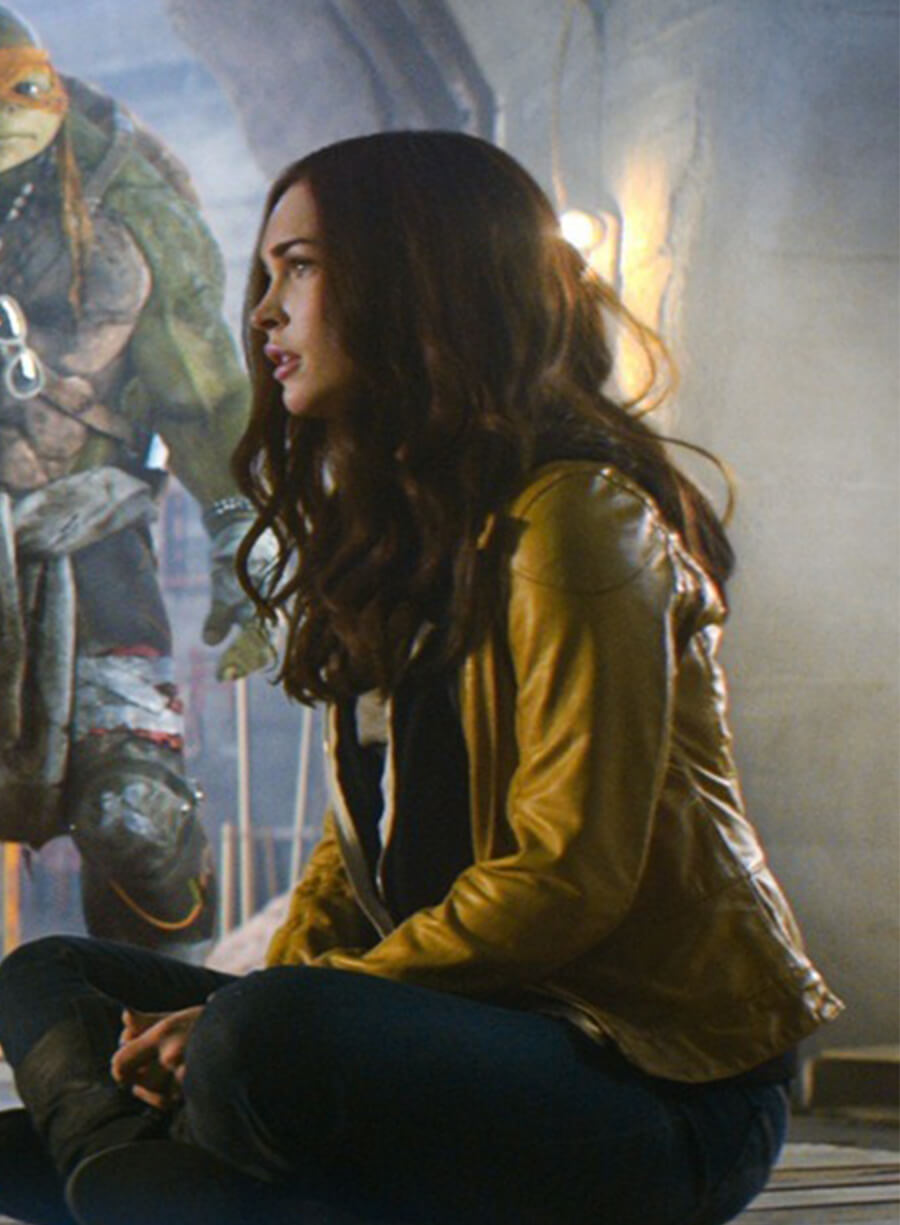 Megan Fox Teenage Mutant Ninja Turtles Yellow Leather Jacket