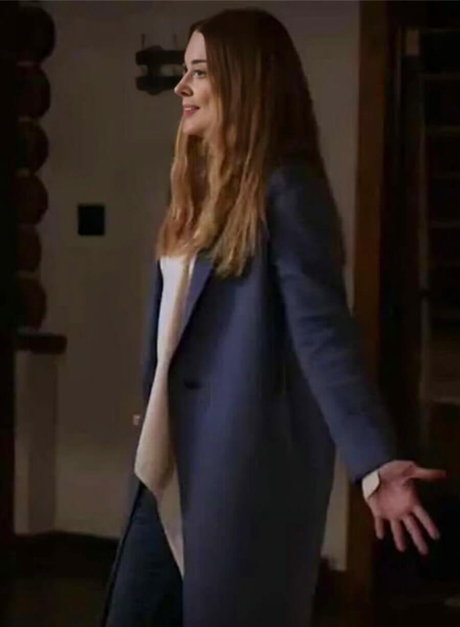 Melinda Monroe Virgin River Blue Wool Coat