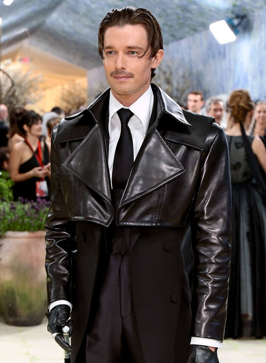 Met Gala 2026 Patrick Schwarzenegger Cropped Leather Jacket