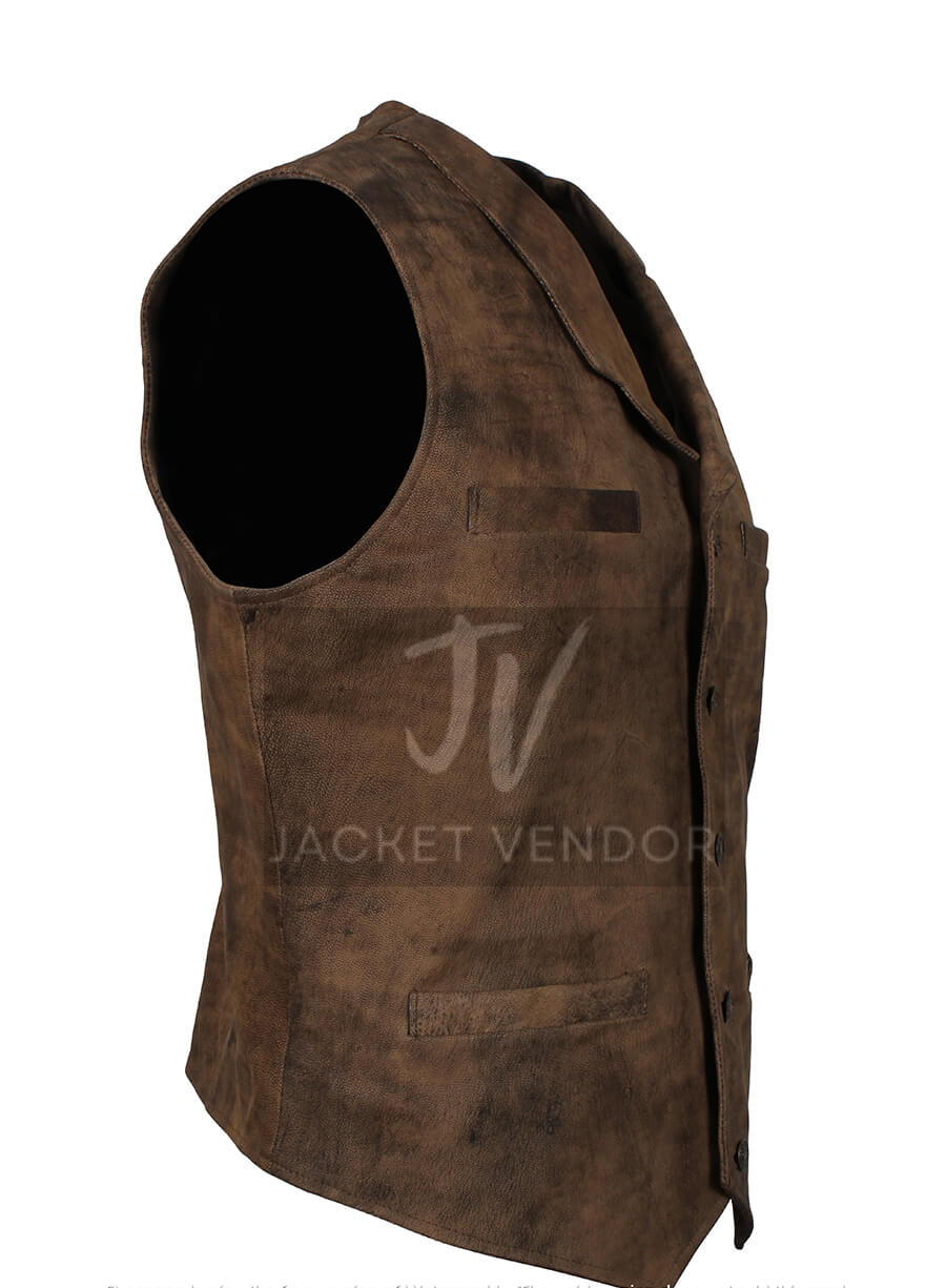Michael Beck Swan The Warriors Brown Suede Vest