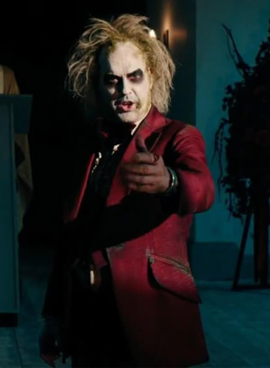 Michael Keaton Beetlejuice Beetlejuice 2024 Red Suit