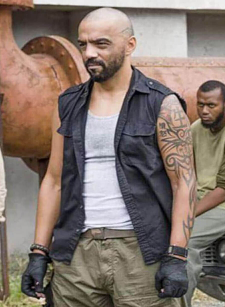 Mike Seal Gray The Walking Dead Black Cotton Vest