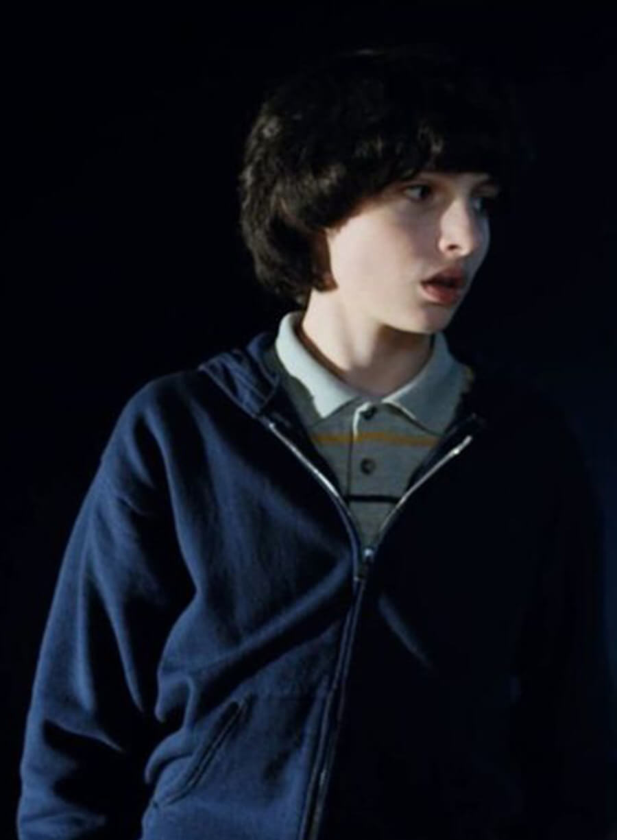 Mike Wheeler Stranger Things Blue Zipper Hoodie