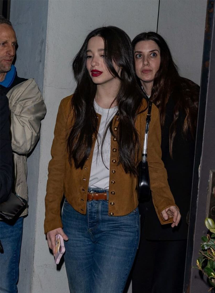 Mikey Madison Anora Los Angeles 2025 Brown Suede Jacket