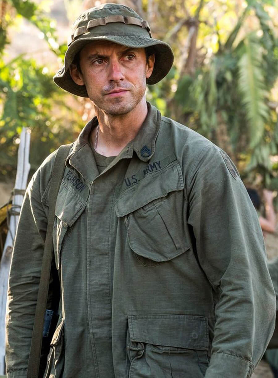 Milo Ventimiglia This Is Us Jack Pearson Military Green Jacket