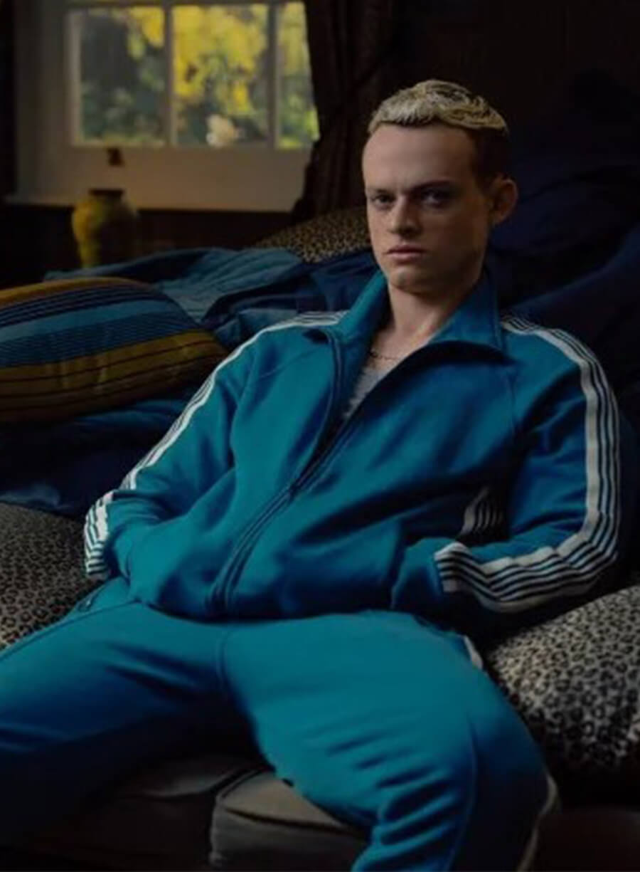 MobLand 2025 Anson Boon Eddie Blue Tracksuit