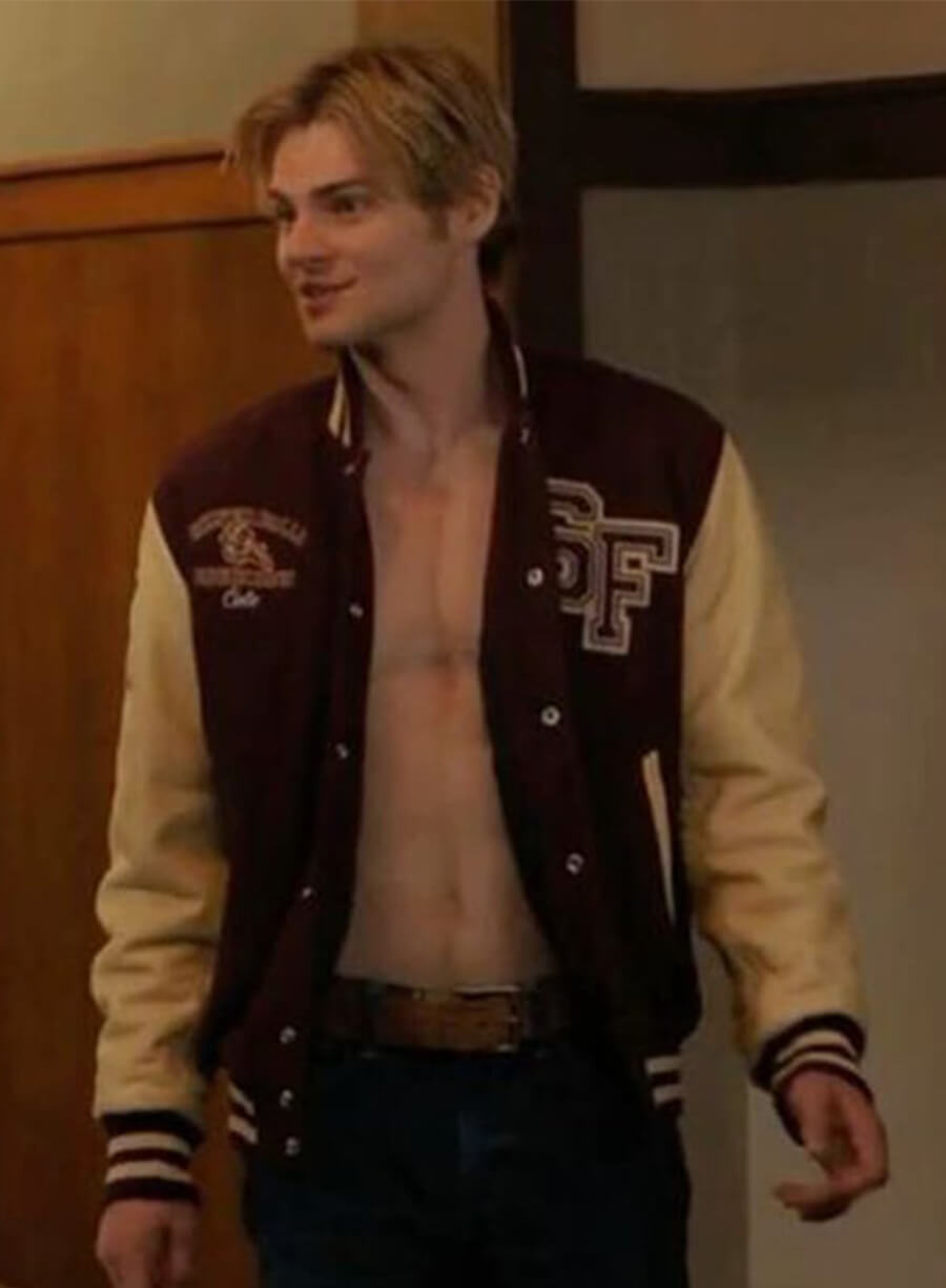 My Life with the Walter Boys Cole Walter Maroon Varsity Jacket