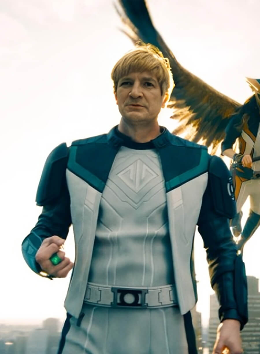 Nathan Fillion Superman 2025 Green Lantern Leather Costume Jacket