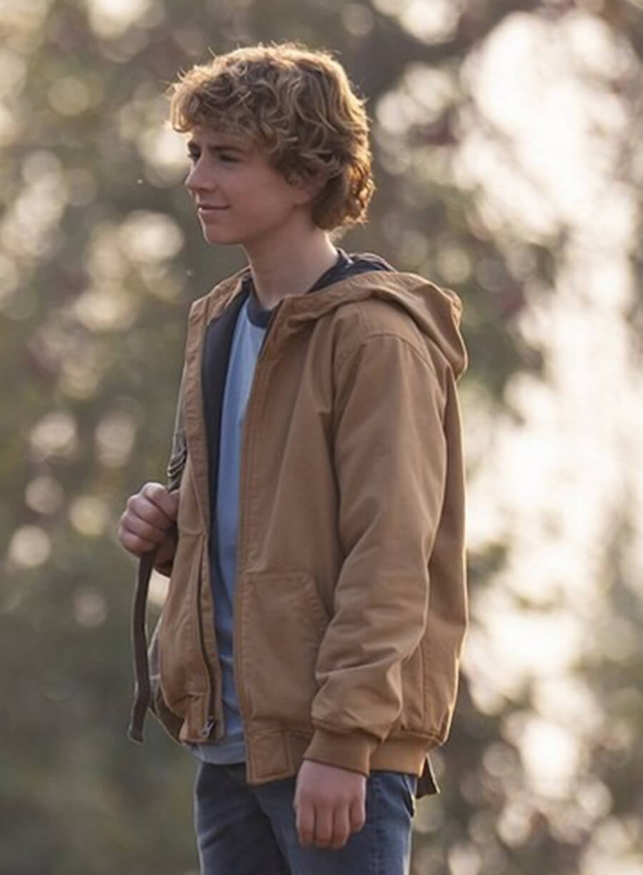 Percy Jackson and the Olympians Walker Scobell Brown Jacket