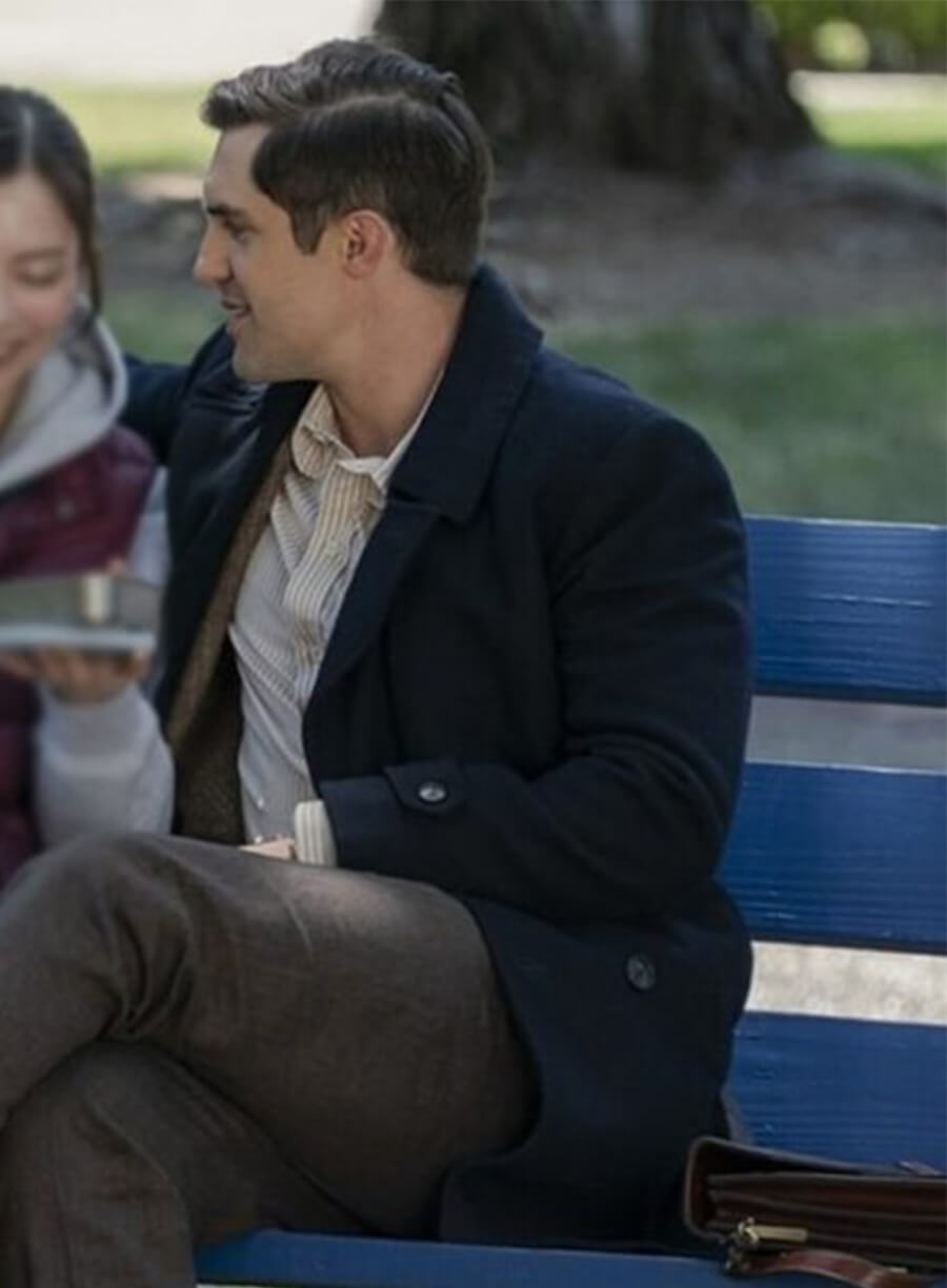 Phil Dunster Rooster 2026 Archie Black Peacoat