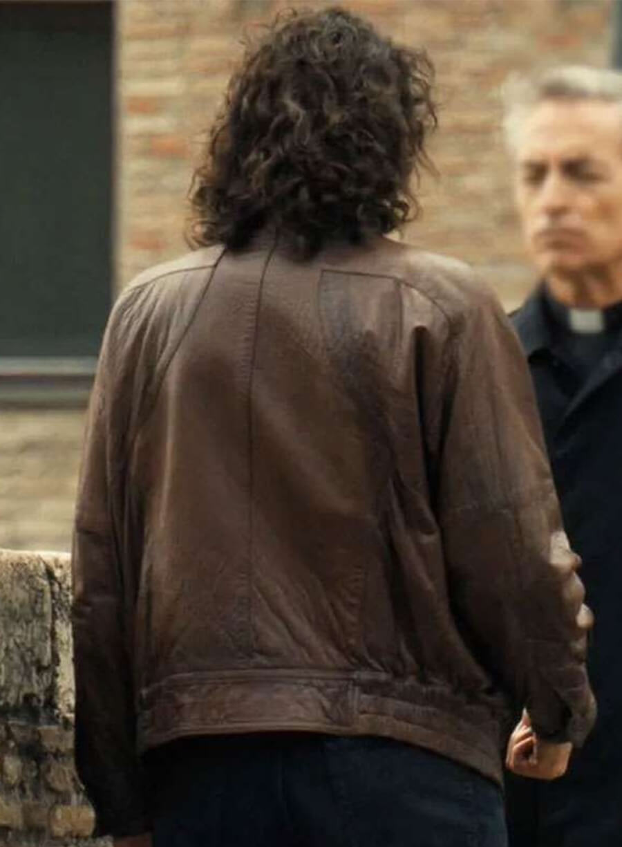 Pietro Castellitto The Big Fake 2026 Toni Leather Jacket