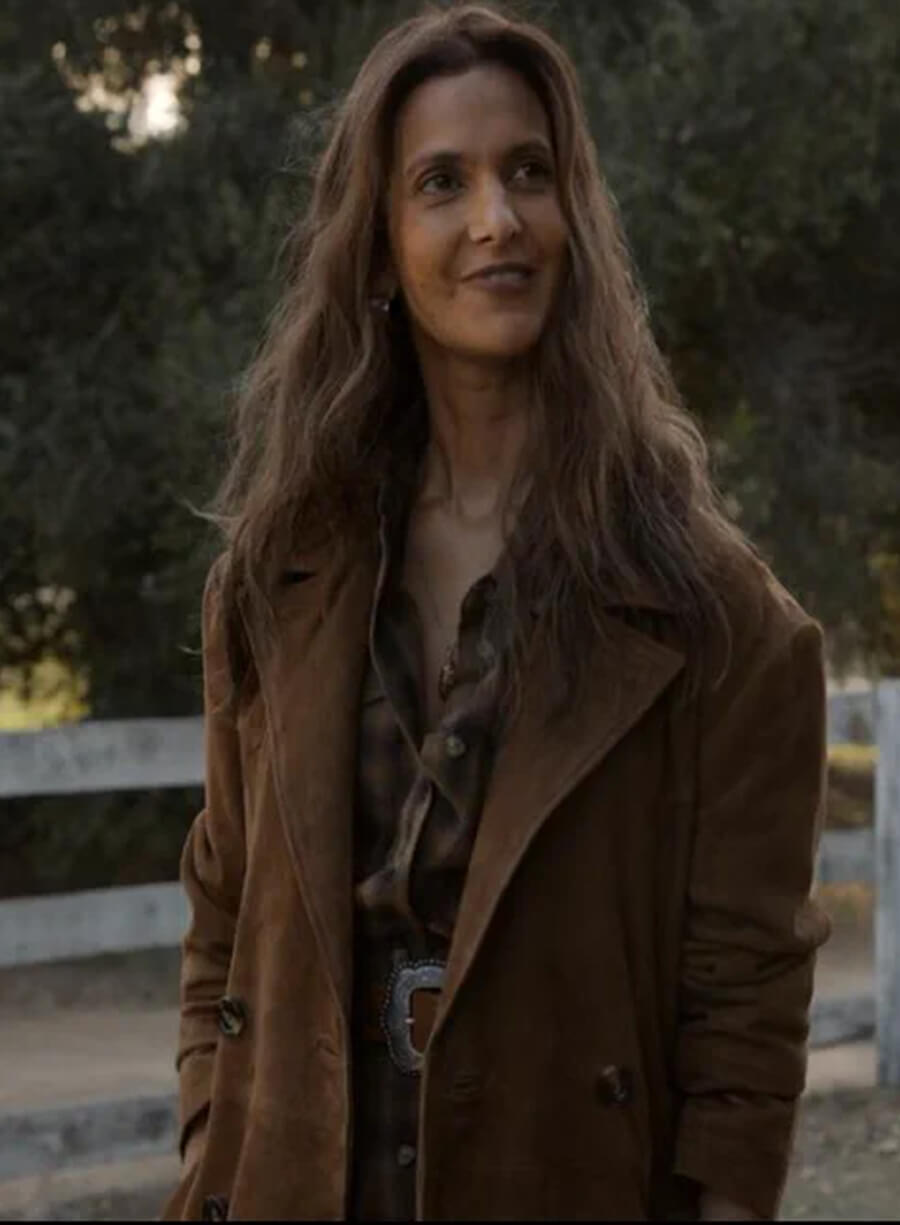 Poorna Jagannathan Lanterns Zoe Brown Coat