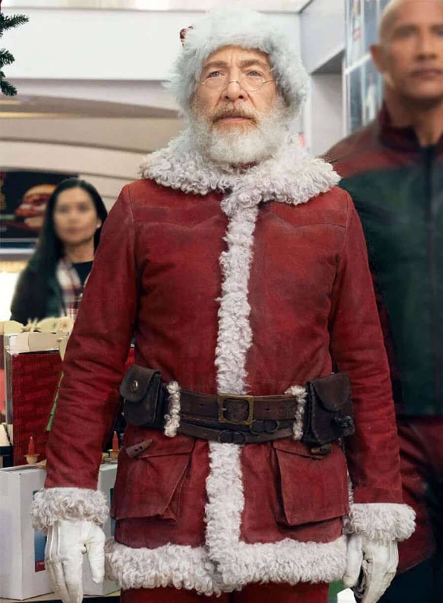 Red One JK Simmons Santa Claus Suede Jacket