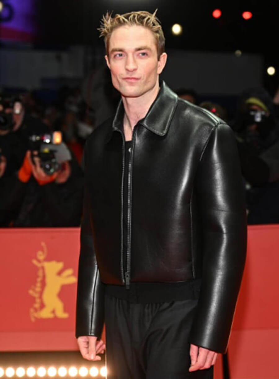 Robert Pattinson Mickey 17 Black Leather Jacket