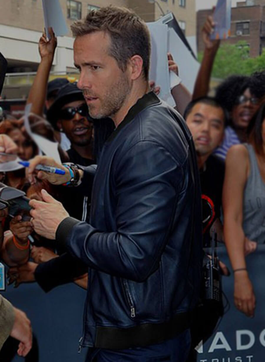 Ryan Gosling Blue Varsity Leather Jacket
