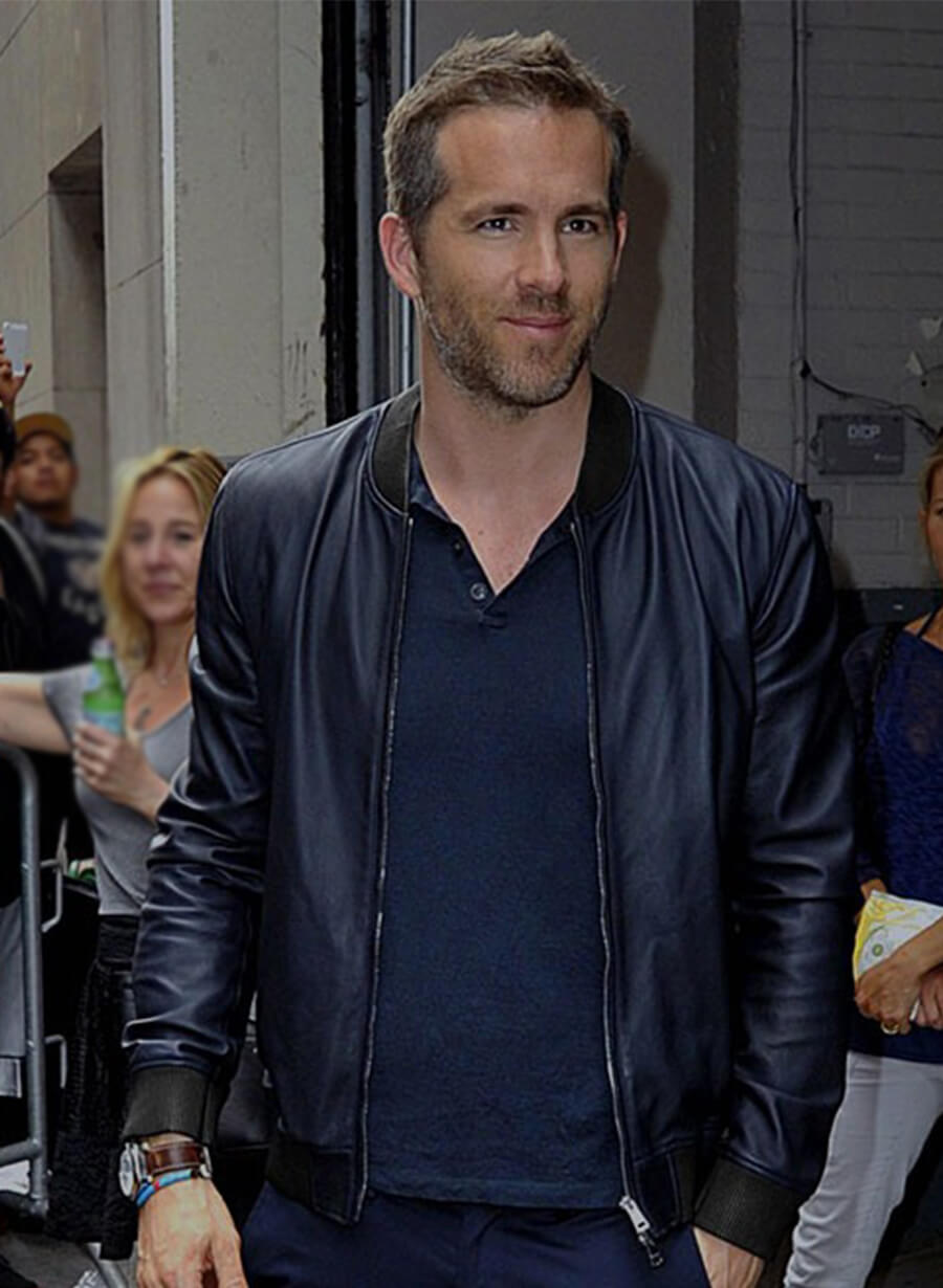 Ryan Gosling Blue Varsity Leather Jacket