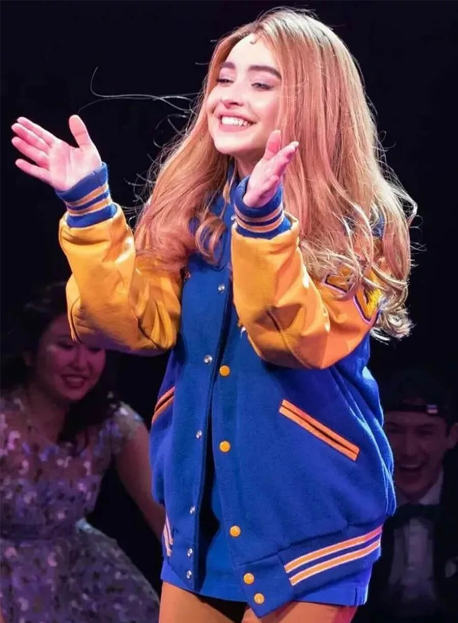 Sabrina Carpenter Mean Girls Movie Event Blue Varsity Jacket