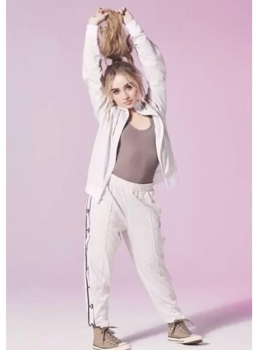 Sabrina Carpenter White Tracksuit