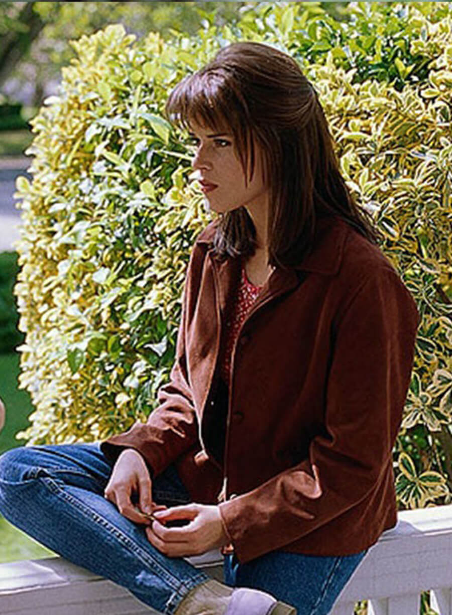 Scream 1996 Sidney Prescott Brown Suede Jacket