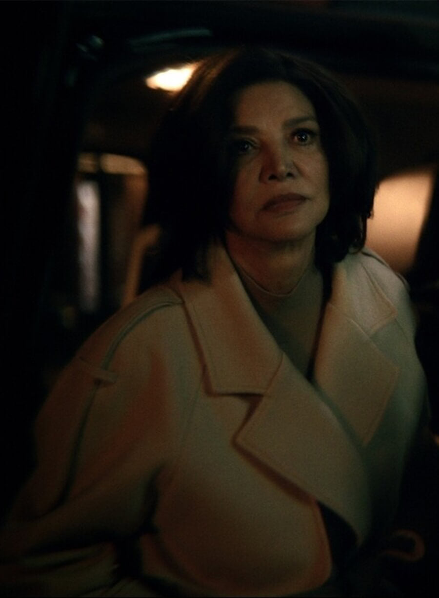 Shohreh Aghdashloo The Penguin Nadia Maroni Trench Coat
