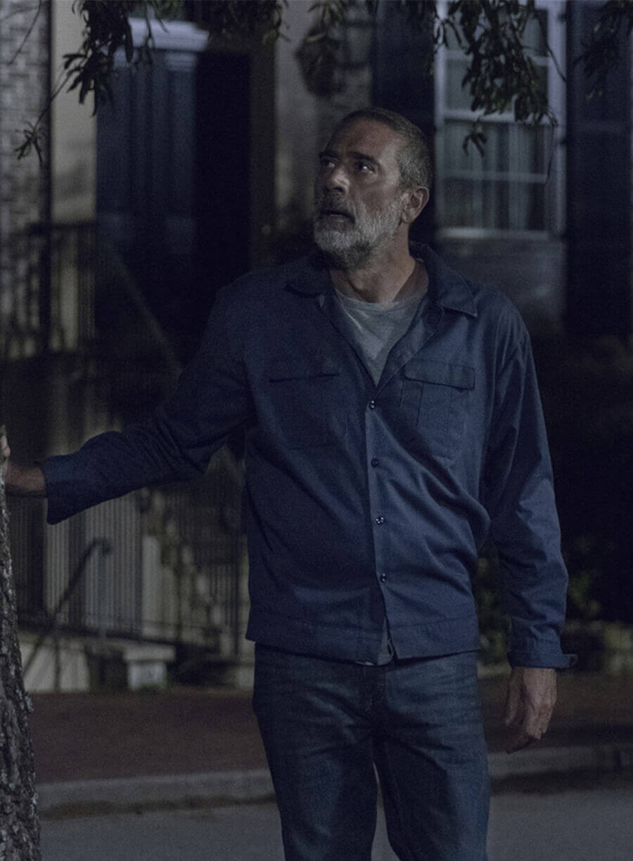 Smith Negan The Walking Dead Blue Cotton Jacket