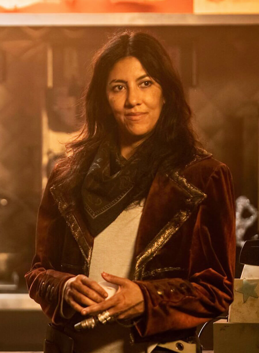 Stephanie Beatriz Twisted Metal Quiet Maroon Jacket