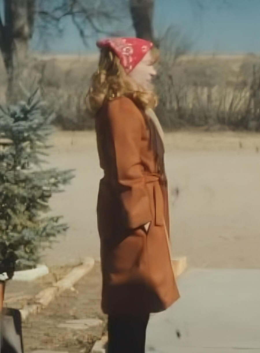 Sydney Sweeney Americana 2025 Brown Shearling Coat